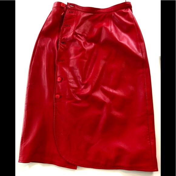 Neiman Marcus designer Red Florentine leather bomber Jacket sz EU 44/ US S-M - Picture 12 of 14